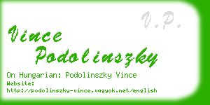 vince podolinszky business card